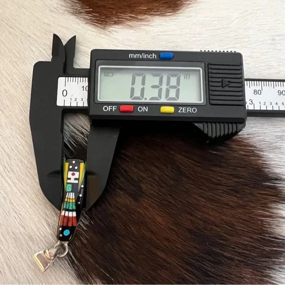 ❤️ Signed “RD” Native Zuni Inlaid Galaxy Sterling Kachina Cosmic Pendant 1.71”L - Picture 13 of 14